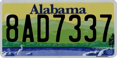 AL license plate 8AD7337