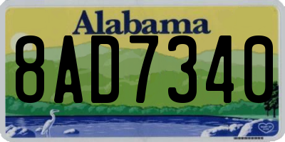 AL license plate 8AD7340