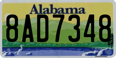 AL license plate 8AD7348