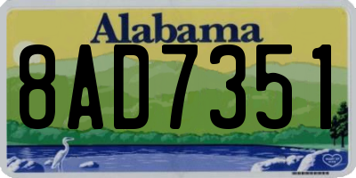 AL license plate 8AD7351