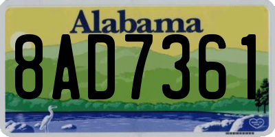 AL license plate 8AD7361