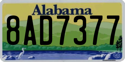 AL license plate 8AD7377