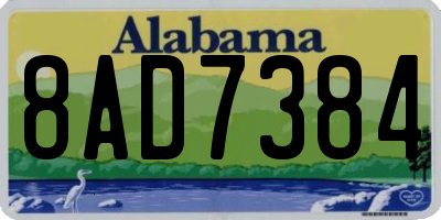 AL license plate 8AD7384