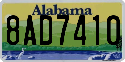 AL license plate 8AD7410