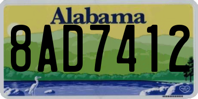 AL license plate 8AD7412