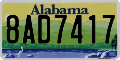 AL license plate 8AD7417