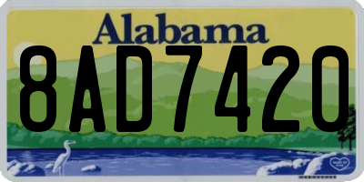 AL license plate 8AD7420