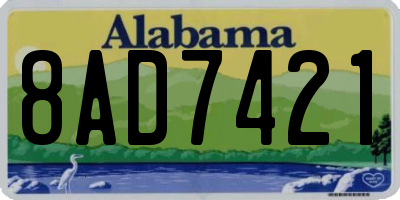AL license plate 8AD7421