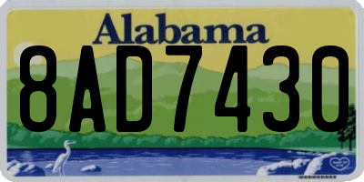 AL license plate 8AD7430