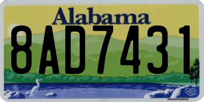 AL license plate 8AD7431