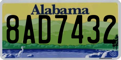 AL license plate 8AD7432