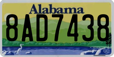 AL license plate 8AD7438