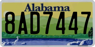 AL license plate 8AD7447