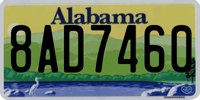 AL license plate 8AD7460