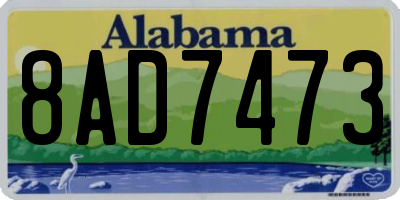AL license plate 8AD7473