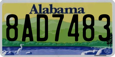 AL license plate 8AD7483