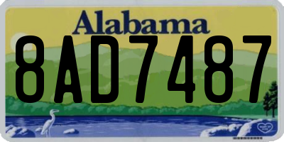AL license plate 8AD7487