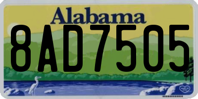 AL license plate 8AD7505