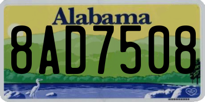 AL license plate 8AD7508