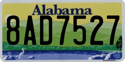 AL license plate 8AD7527