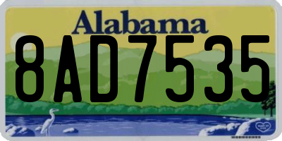 AL license plate 8AD7535