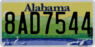 AL license plate 8AD7544