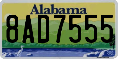 AL license plate 8AD7555