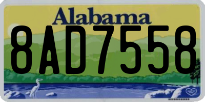 AL license plate 8AD7558