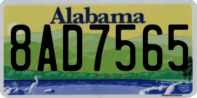 AL license plate 8AD7565