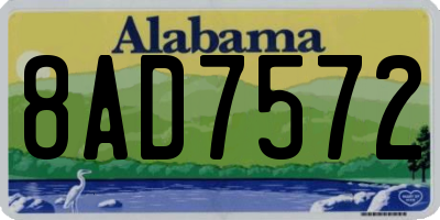 AL license plate 8AD7572