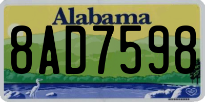 AL license plate 8AD7598