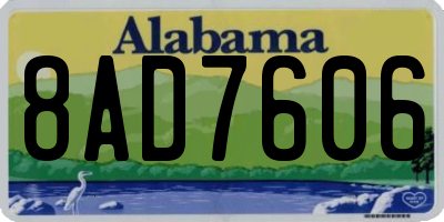 AL license plate 8AD7606