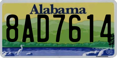 AL license plate 8AD7614