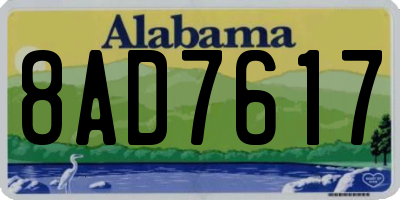 AL license plate 8AD7617