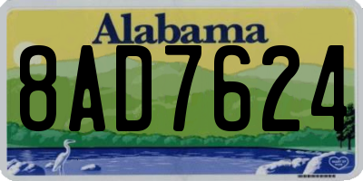 AL license plate 8AD7624