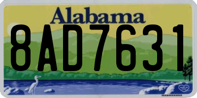 AL license plate 8AD7631