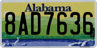 AL license plate 8AD7636