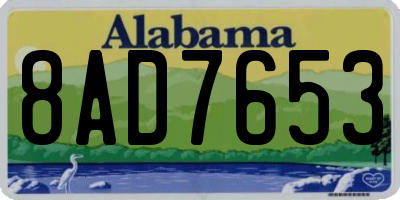 AL license plate 8AD7653