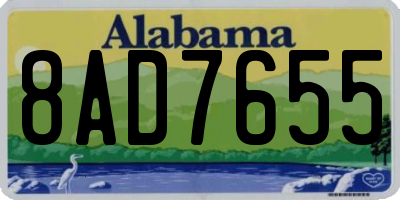 AL license plate 8AD7655