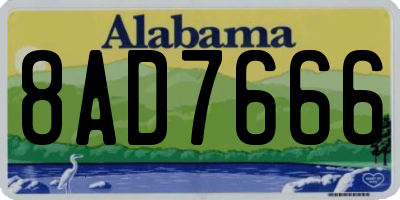 AL license plate 8AD7666
