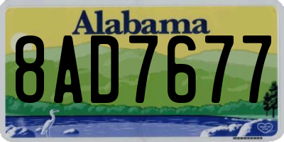 AL license plate 8AD7677