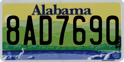 AL license plate 8AD7690