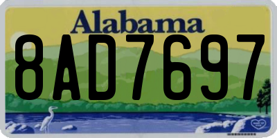 AL license plate 8AD7697