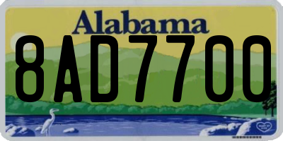 AL license plate 8AD7700