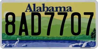AL license plate 8AD7707