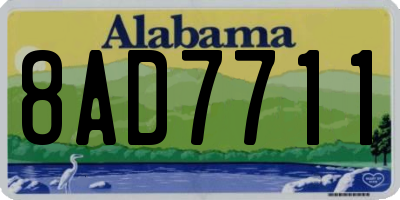 AL license plate 8AD7711