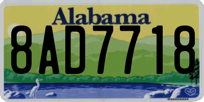 AL license plate 8AD7718
