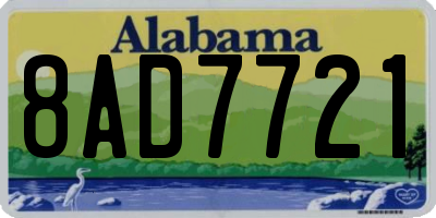 AL license plate 8AD7721