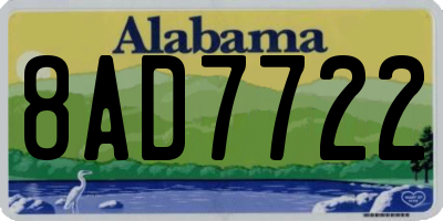 AL license plate 8AD7722