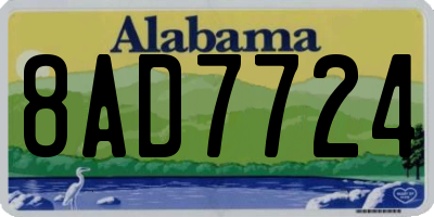 AL license plate 8AD7724